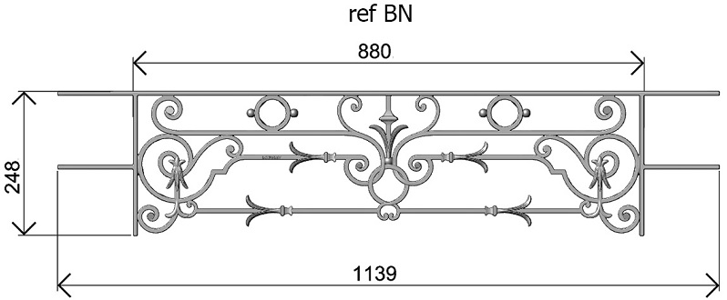 BARRE D'APPUI DE FENETRE GARDE CORPS BALUSTRADE LOISELET - BO